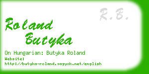 roland butyka business card